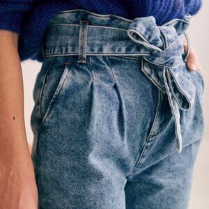 Sézane Austin Trousers in Bleached Blue - Excellent condition